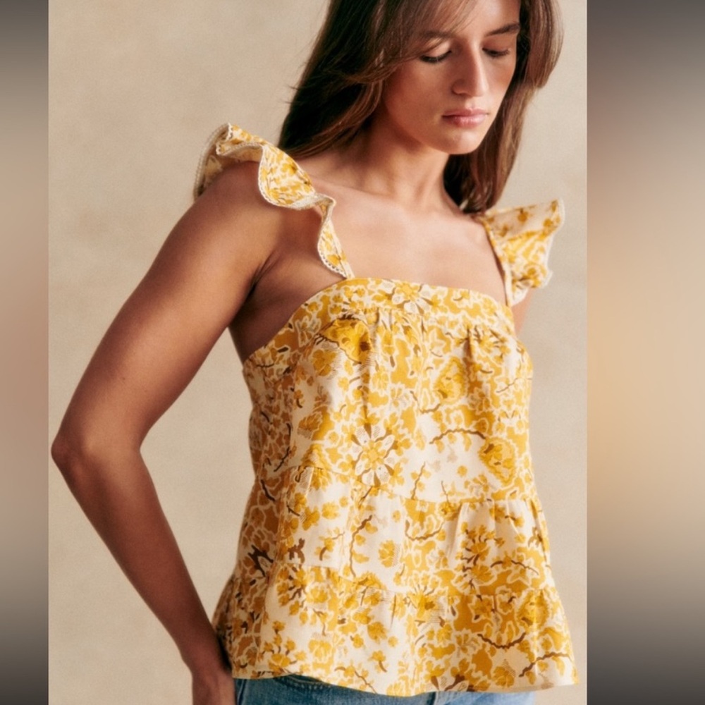 Sezane cooper blouse